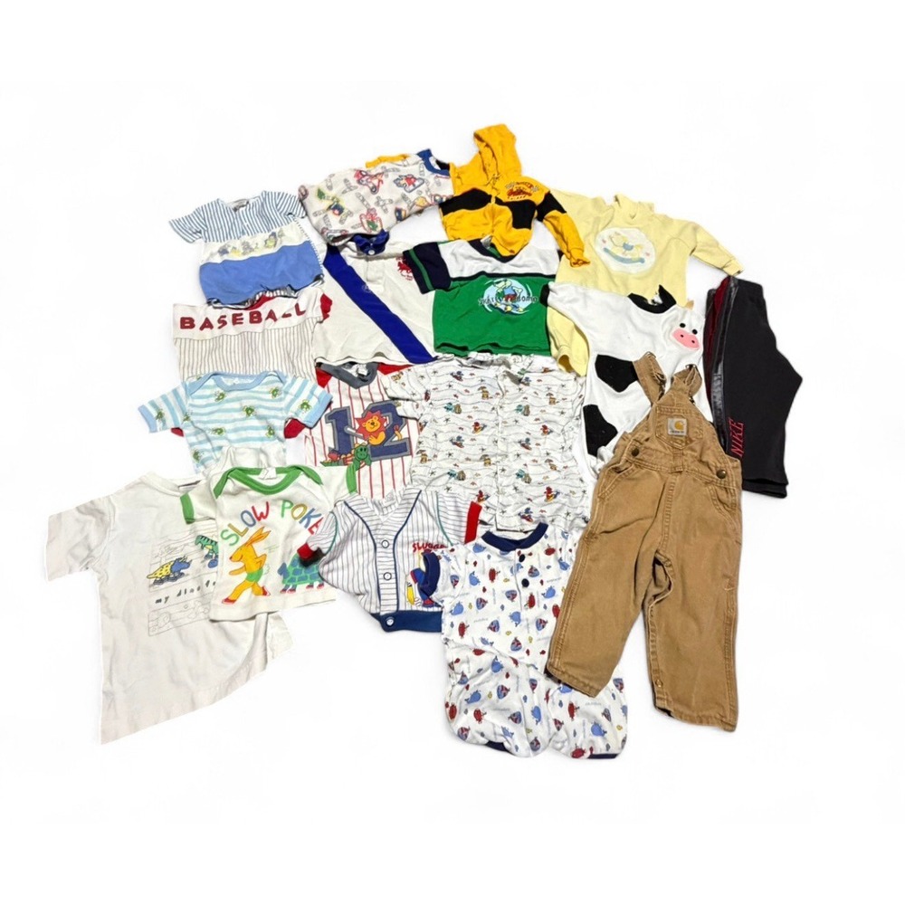 Vintage Baby Boy Clothes Lot 0-2TCarhartt Polo Nike Carter's USA 17pc